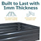 Sunnydaze Galvanized Steel Raised Garden Bed - Large Rectangle - 47"