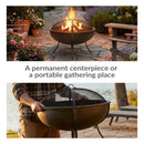 Sunnydaze 32" Outdoor Wood-Burning Fire Pit with Spark Screen