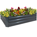 Sunnydaze Galvanized Steel Raised Garden Bed - Large Rectangle - 47"