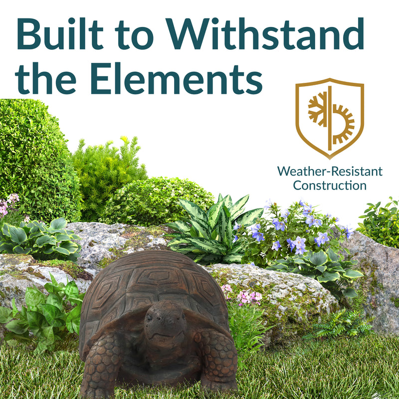 Sunnydaze Tortoise Concrete Garden Statue