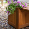 Sunnydaze Meranti Wood Outdoor Planter Box Bench with Teak Oil Finish - 68"