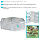 Sunnydaze Galvanized Steel Raised Garden Bed - Hexagon - 40.5"