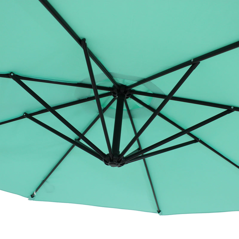 Sunnydaze 9.5' Offset Outdoor Patio Umbrella with Crank