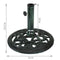 Sunnydaze Rose Blossom Cast Iron Patio Umbrella Base - 16" Diameter