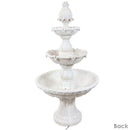 Sunnydaze Welcome 3-Tier Outdoor Water Fountain for Garden - 57"