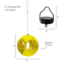 Sunnydaze Solar Bird Feeder with Glass Fly-Through Design
