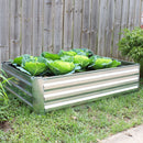 Sunnydaze Galvanized Steel Raised Garden Bed - Large Rectangle - 47"