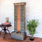 Sunnydaze Rippled Slate Water Fountain with LED Lights - 48"