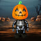 Sunnydaze Pumpkin Head Skeleton Man Inflatable Halloween Decoration - 50" H