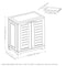 Sunnydaze Plastic Garage Storage Cabinet with Adjustable Shelf - Gray