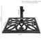 Sunnydaze Cast Iron Imperial Black Geometric Umbrella Base - 22"