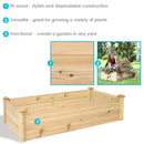 Sunnydaze Rectangular Wood Raised Garden Bed - 24" x 48.25"