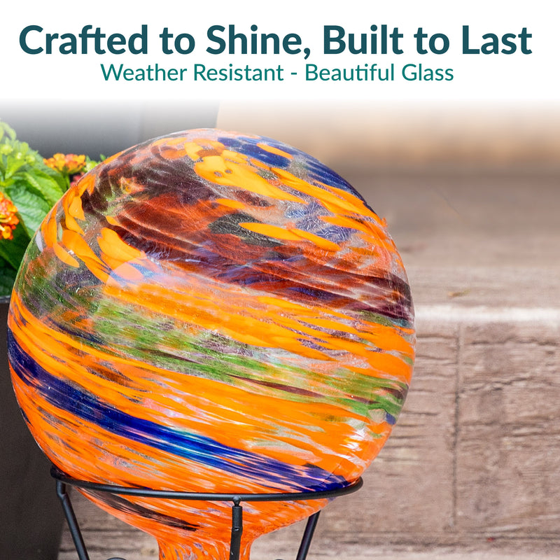 Sunnydaze Outdoor Glass Gazing Globe - 10"