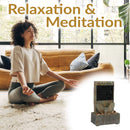 Sunnydaze Half Moon Slate Indoor Water Fountain - 16"