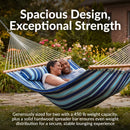Sunnydaze 2-Person Quilted Fabric Double Hammock with Pillow