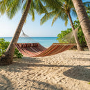 Sunnydaze 2-Person Quilted Fabric Double Hammock with Pillow