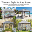 Sunnydaze 10' x13' Gazebo with Screens and Privacy Walls