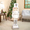 Sunnydaze Sterling the Silver Christmas Nutcracker Statue - 37" H