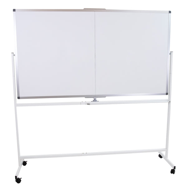 Sunnydaze Double-Sided Rolling Magnetic Whiteboard - 77" H