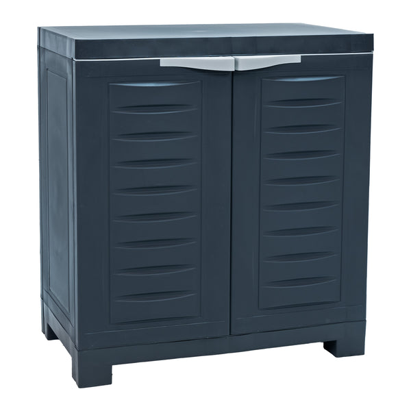 Sunnydaze Plastic Garage Storage Cabinet with Adjustable Shelf