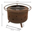 Sunnydaze Cosmic Outdoor Smokeless Fire Pit - 30"