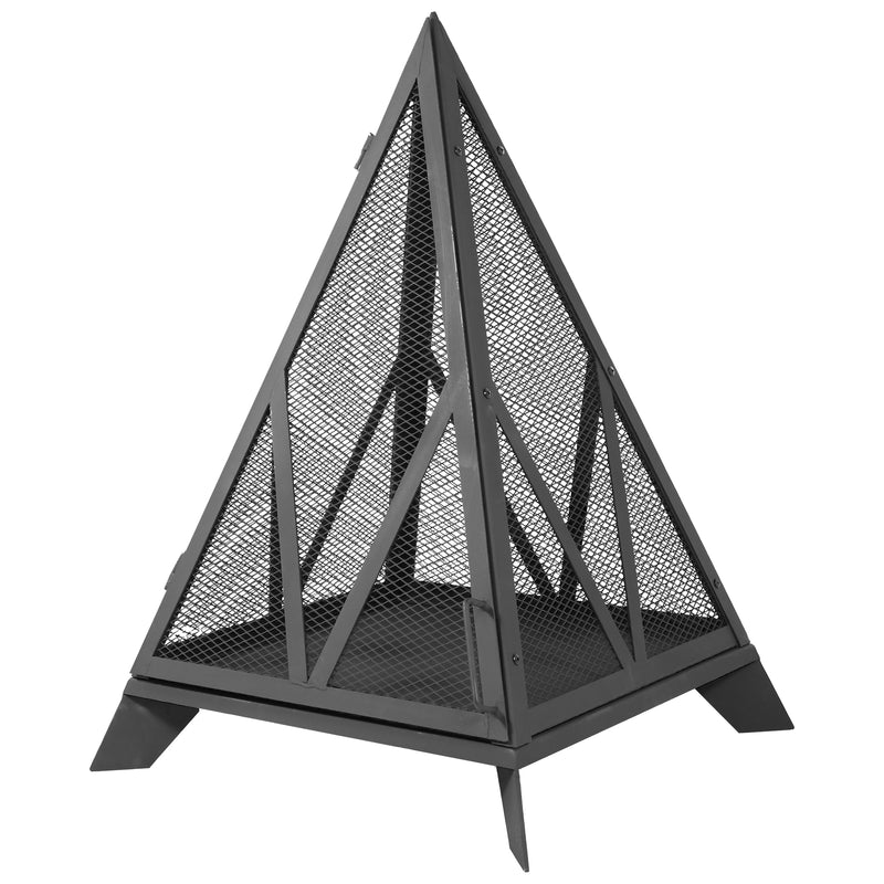 Sunnydaze Majestic Pyramid Heavy-Duty Steel Outdoor Fire Pit