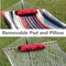 Sunnydaze Rope Hammock with 12' Steel Stand, Pad, and Pillow