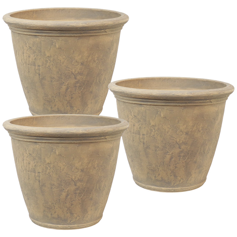 Sunnydaze Anjelica Polyresin Outdoor Flower Pot Planter