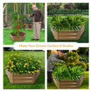 Sunnydaze Galvanized Steel Raised Garden Bed - Hexagon - 40.5"