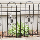 Sunnydaze 2-Piece Decorative Finial Border Fence - 8' Overall