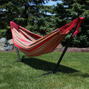 Sunnydaze Brazilian Double Hammock with Stand and Carrying Case