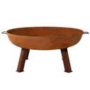 Sunnydaze Rustic Cast Iron Fire Pit Bowl with Stand