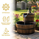 Sunnydaze Country Wood Barrel Water Fountain