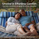 Sunnydaze 2-Person Quilted Fabric Double Hammock with Pillow