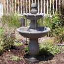 Sunnydaze 2-Tier Outdoor Water Fountain - French Garden Design - 50"