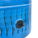 Sunnydaze Embossed Metal Garden Hose Holder Pot with Lid - Blue Patina