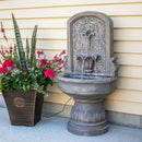 Sunnydaze Lovely Lily Polyresin Outdoor Wall Fountain with Flat Back