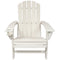 Front of white adirondack chair