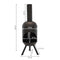 Sunnydaze 5' Outdoor Fire Pit Chiminea - Black