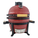 Sunnydaze Kamado Portable Charcoal Grill and Smoker with Stand