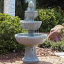4-tier lion head outdoor water fountain