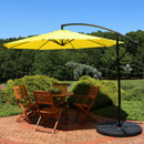 Sunnydaze 9.5' Offset Outdoor Patio Umbrella with Crank