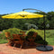 Sunnydaze 9.5' Offset Outdoor Patio Umbrella with Crank