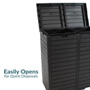 Sunnydaze Patio Trash Can with Lid