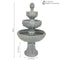 Sunnydaze 4-Tier Lion Head Outdoor Water Fountain with Electric Pump