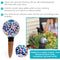 Sunnydaze Mosaic Glass Plant Watering Globe with Clay Spike