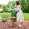 Sunnydaze Beveled Flower 2-Tier Outdoor Water Fountain & Bird Bath - 28"