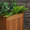 Sunnydaze Meranti Wood Outdoor Planter Box Bench with Teak Oil Finish - 68"