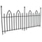 Sunnydaze Gothic Iron Decorative Garden Border Fence - 2-Piece - Black