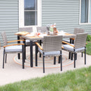 Sunnydaze Carlow 7-Piece Outdoor Dining Patio Set with Cushions